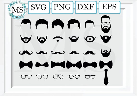 Download Free Man Svg Hipster Beard Glasses Svg Hairstyle Men Svg Short Etsy SVG Cut Files