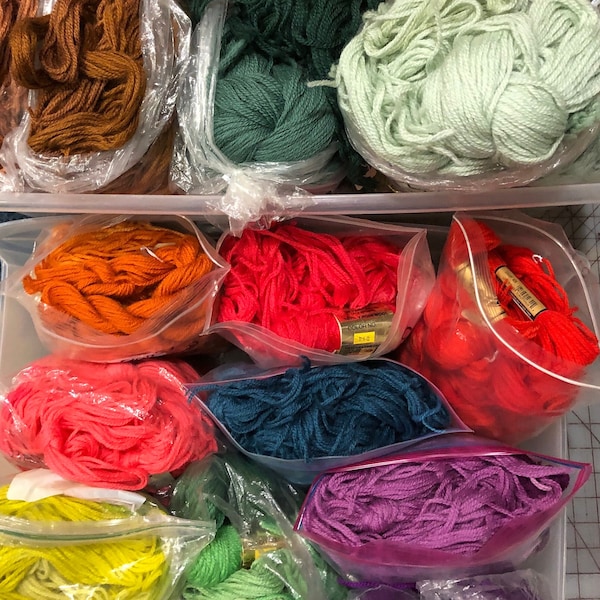 Previously Discontinued Colors of Vintage Paternayan 3Ply Persian Wool .75 per skein