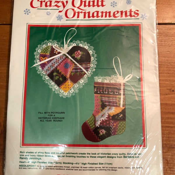 Crazy Quilt Hearts Etsy