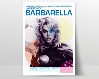 Barbarella Vintage Style 1968 Reproduction Jane Fonda Movie Poster 24x36 Giclee/'