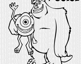 Monsters inc Boo svg monsters Boo Stencil Monsters inc | Etsy