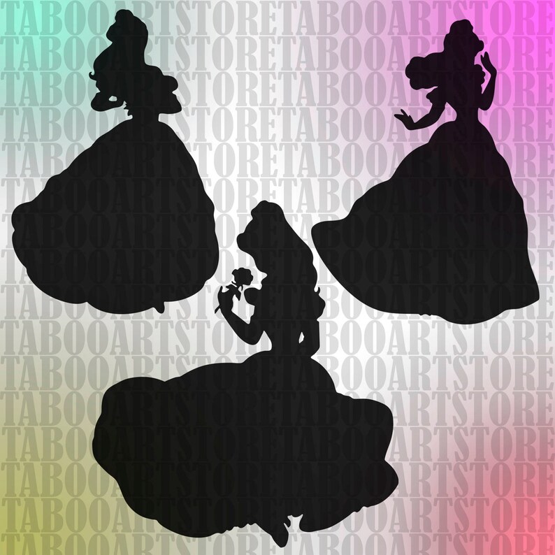 Download Clip Art Belle Princess Eps Belle Eps Princess Silhouette Beauty Svg Belle Clipart 15 Offset Of 3 Belle Svg Art Collectibles