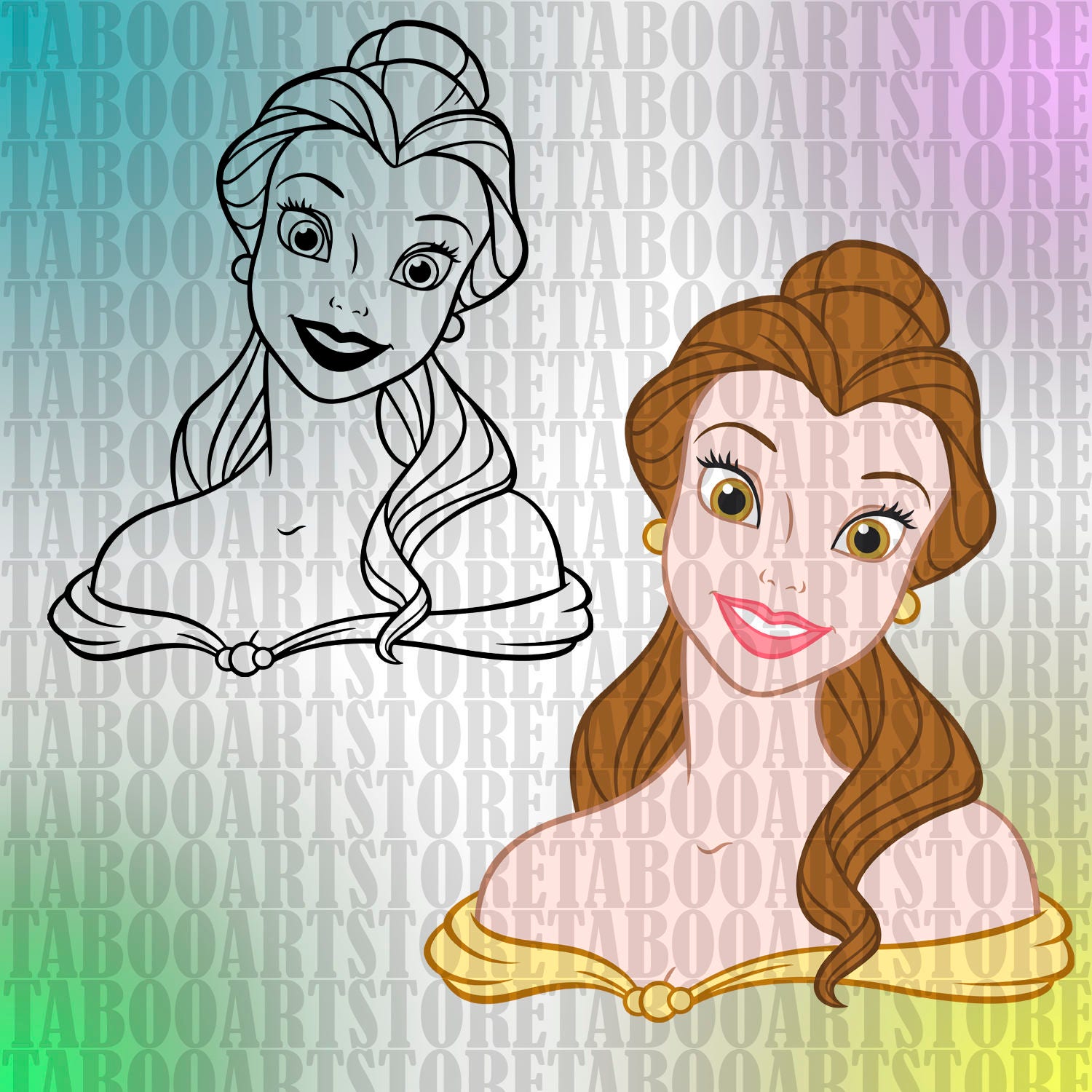 SVG Belle svg Belle clipart Disney Belle princess eps | Etsy