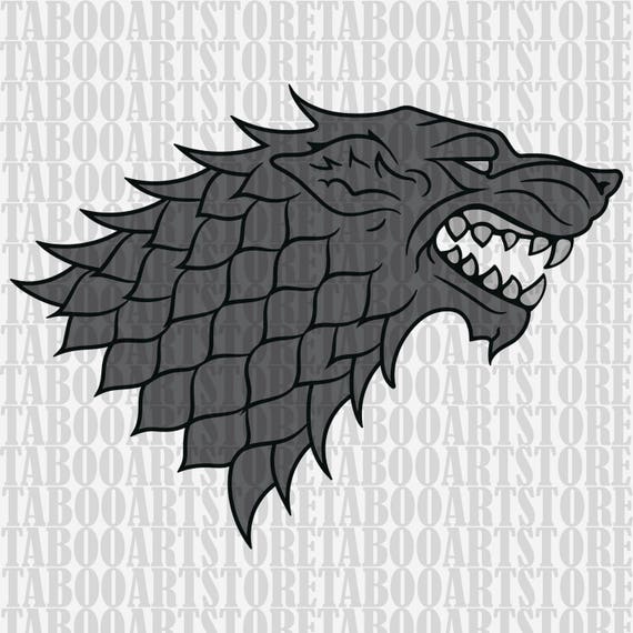 Items Similar To Game Of Thrones Silhoette Svg House Stark Wolf