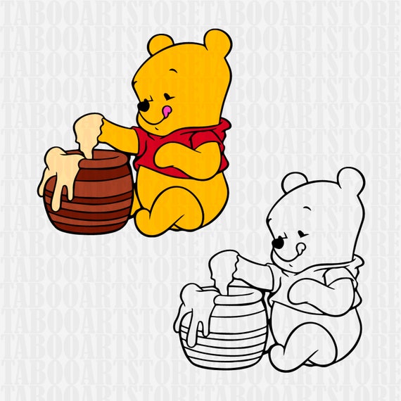 Download Cute Winnie The Pooh Drawings With Honey | aesthetic name
