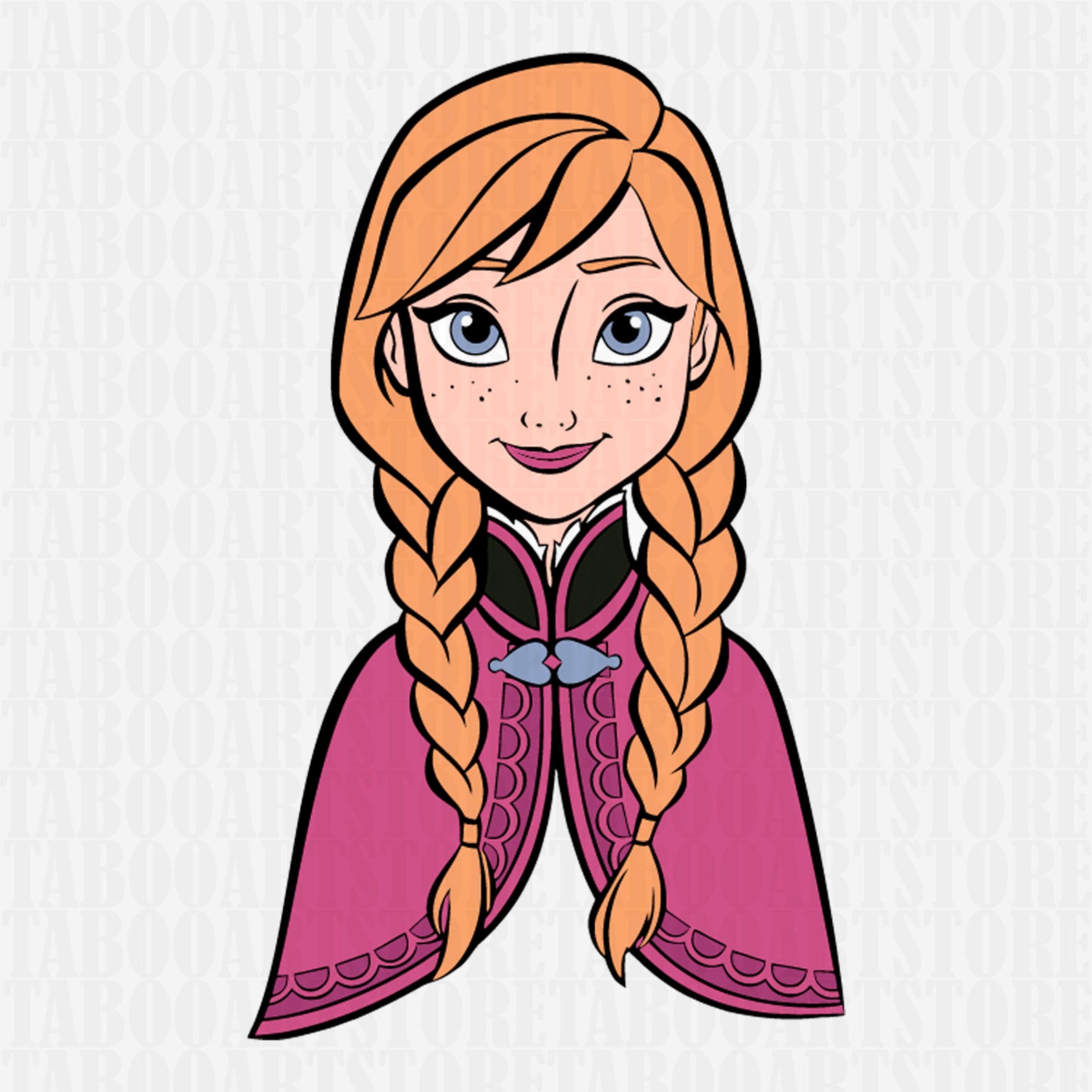 15%OFFFrozen Anna svg princess eps Frozen Clipart Anna image 0.