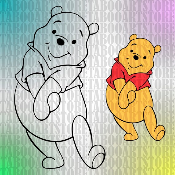 Winnie the Pooh Svg Winnie the Pooh Clipart Disney Eps | Etsy
