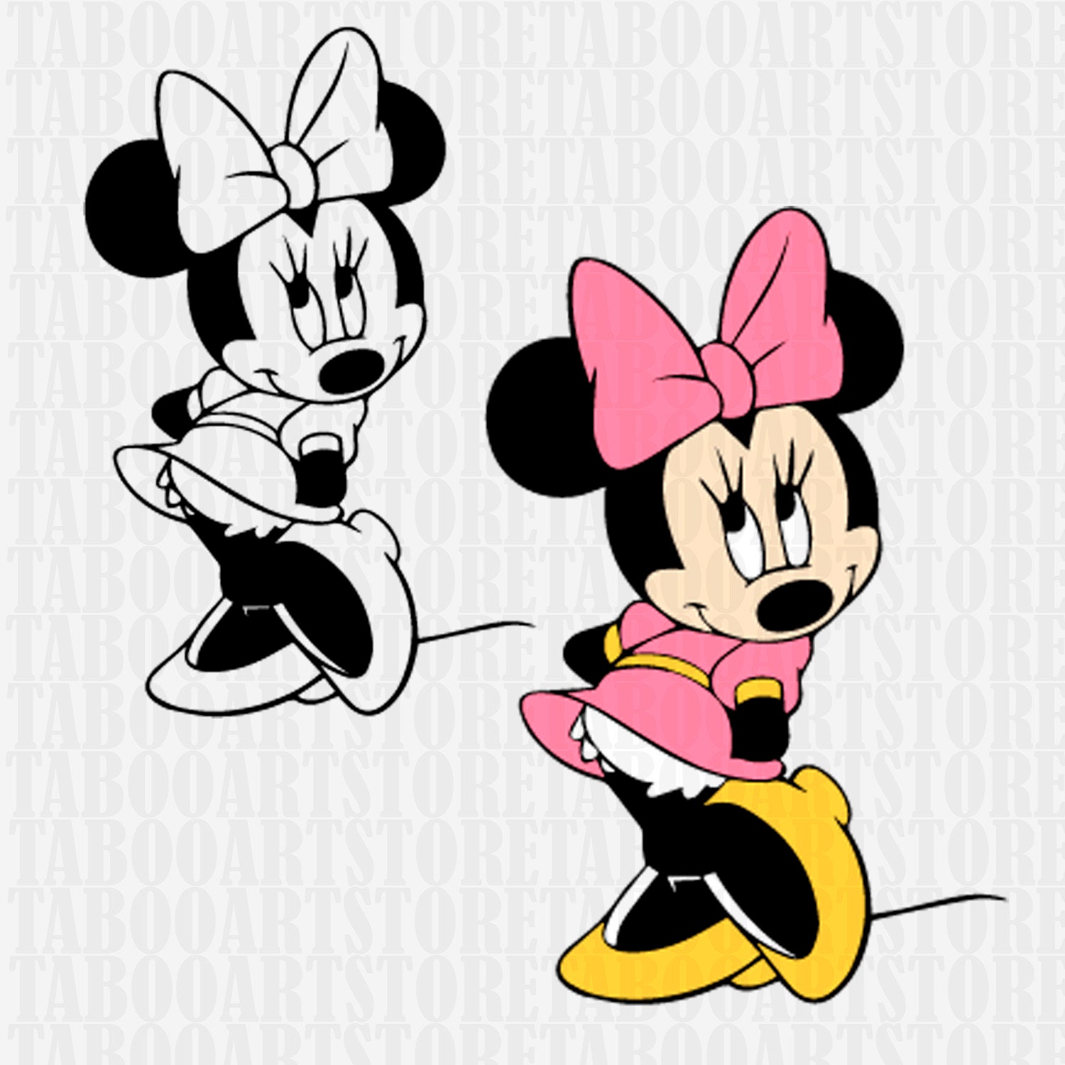 SVG Disney Minnie Mouse Clipart Disney Minnie Mouse eps | Etsy