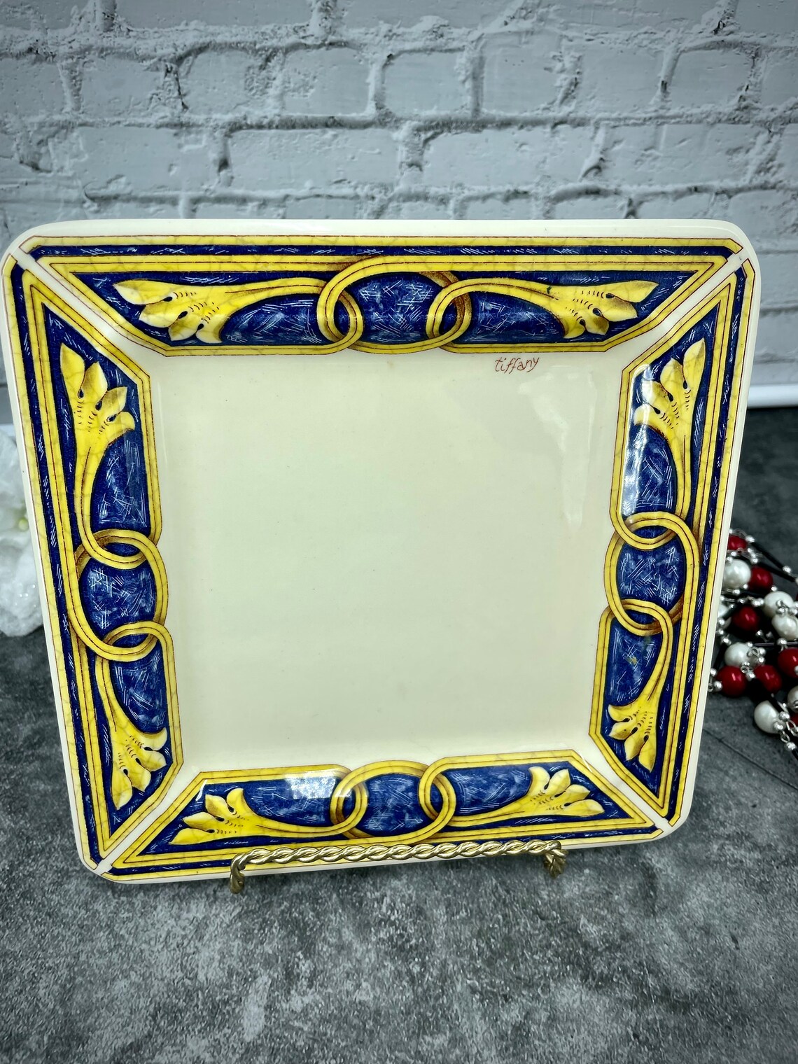 Tiffany Boutique Plate Decorative Made in Italy Etsy UK