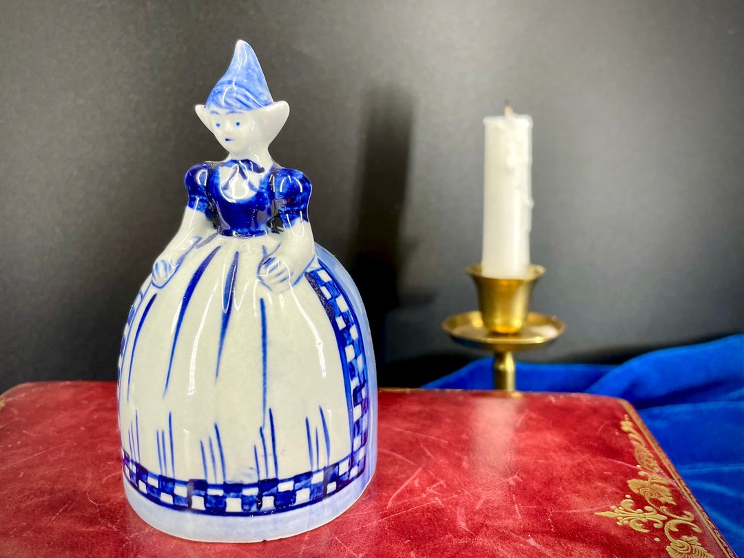 Vintage Delftware Delft Blue Dutch Girl Bell Etsy
