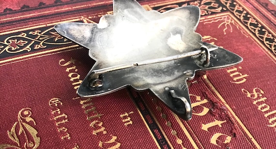 Ancienne Broche Pendentif Argent écriture Arabe