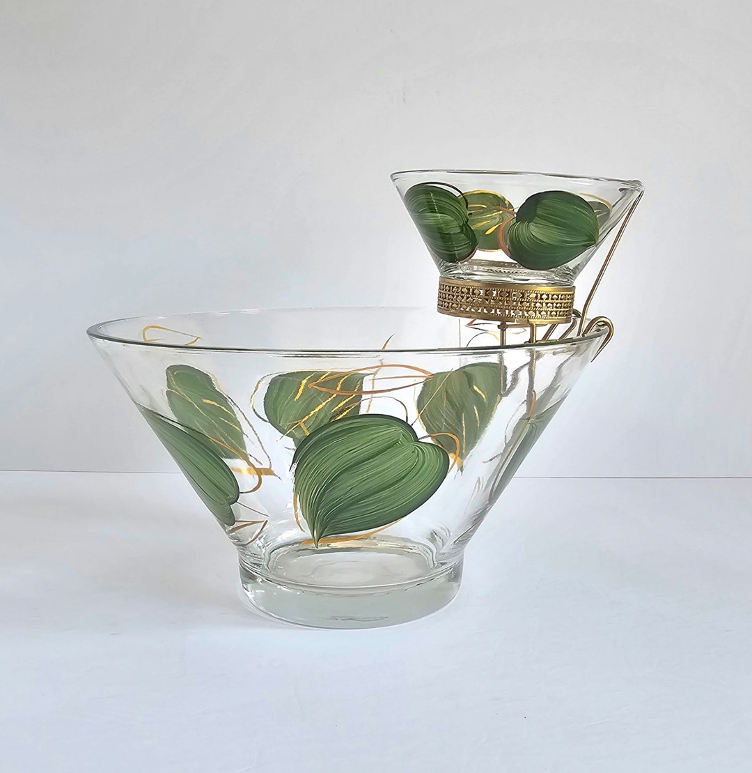 Vintage Chip and Dip Bowl/vintage Anchor Hocking Chip Set With Original