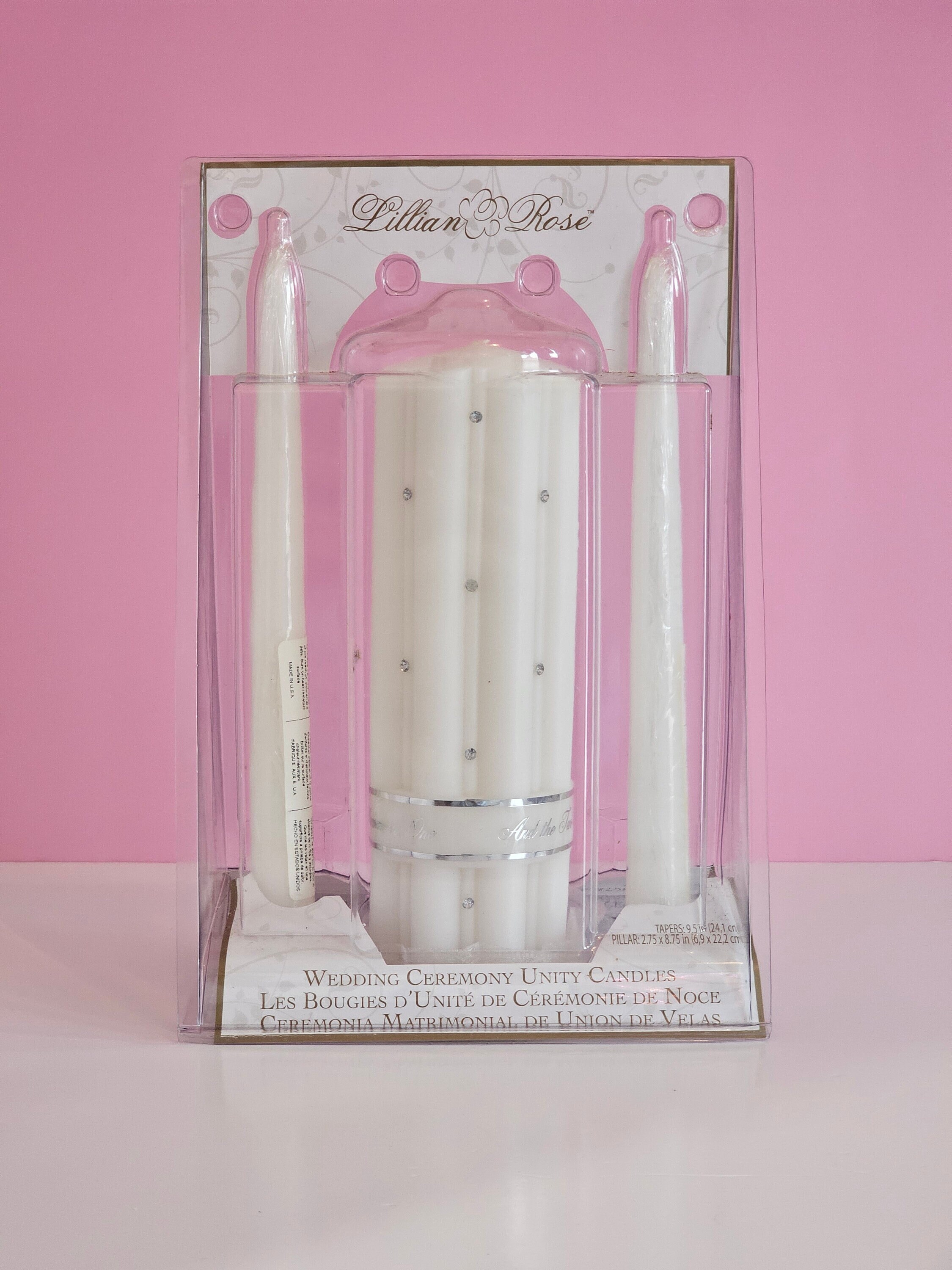 Bougies Lillian Rose Pour Mariage – Neuves, Jamais Utilisées, Couleur Blanc Cassé