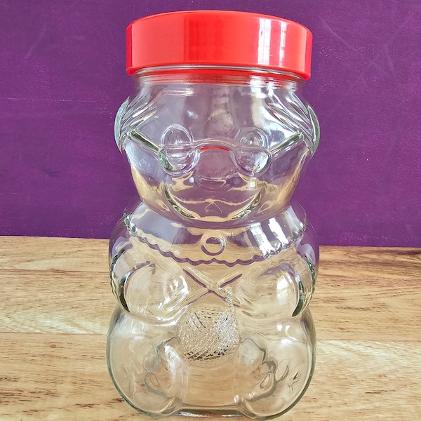 Vintage Kraft Granny Bear Peanut Butter Jar/1980's Collectible Kraft Peanut Butter Jar