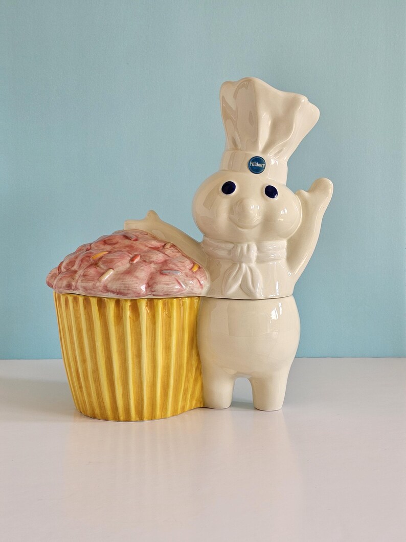 Pillsbury Doughboy Funfetti Cookie Jar 2001 New In Box/Vintage Cookie Jars