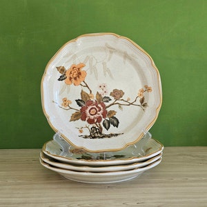 Vintage Mikasa Imperial Garden Dinner Plates EC 459/Mid Century Floral Dinner Plates