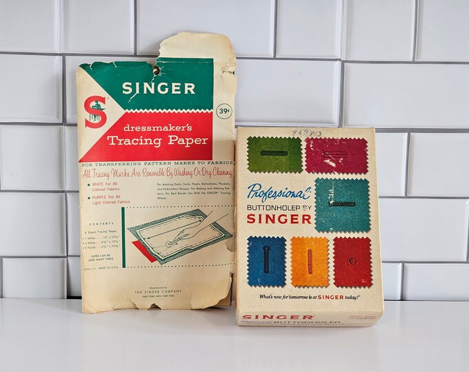 Singer Design Paper 1970's Complete Singer Professional Buttonholer by Singer and Vintage ...