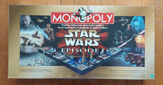 Star Wars Episode 1 Monopoly 3D Board Game Complete - Etsy