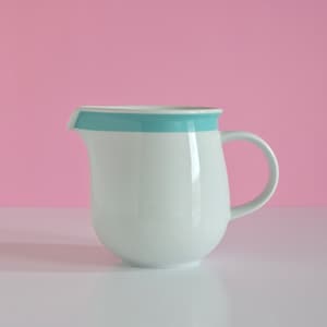 Vintage Arzberg Germany Milk Jug/Vintage White and Blue German Milk Cream Jug
