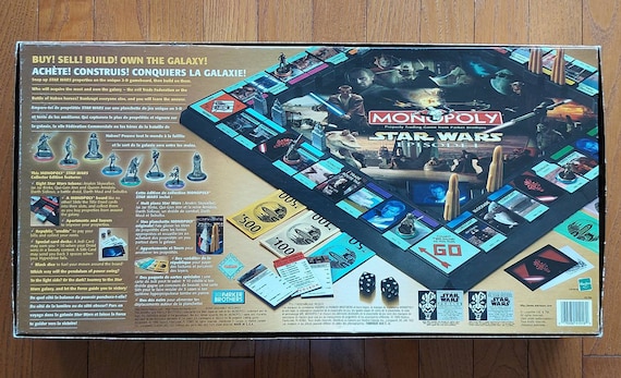 Star Wars Episode 1 Monopoly 3D Board Game Complete - Etsy