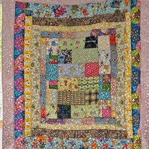 Vintage Flannel Baby Blanket Reversible Carriage Bassinet Blanket/Vintage Baby Shower Gift