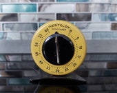 Vintage Westclox Minitimer Atomic Mid Century Harvest Gold Kitchen Timer