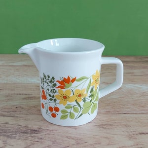 Vintage Johnson Brothers Flower Power Creamer/Vintage Shamrock and Flower Creamer/Clovers and Yellow Flower Creamer