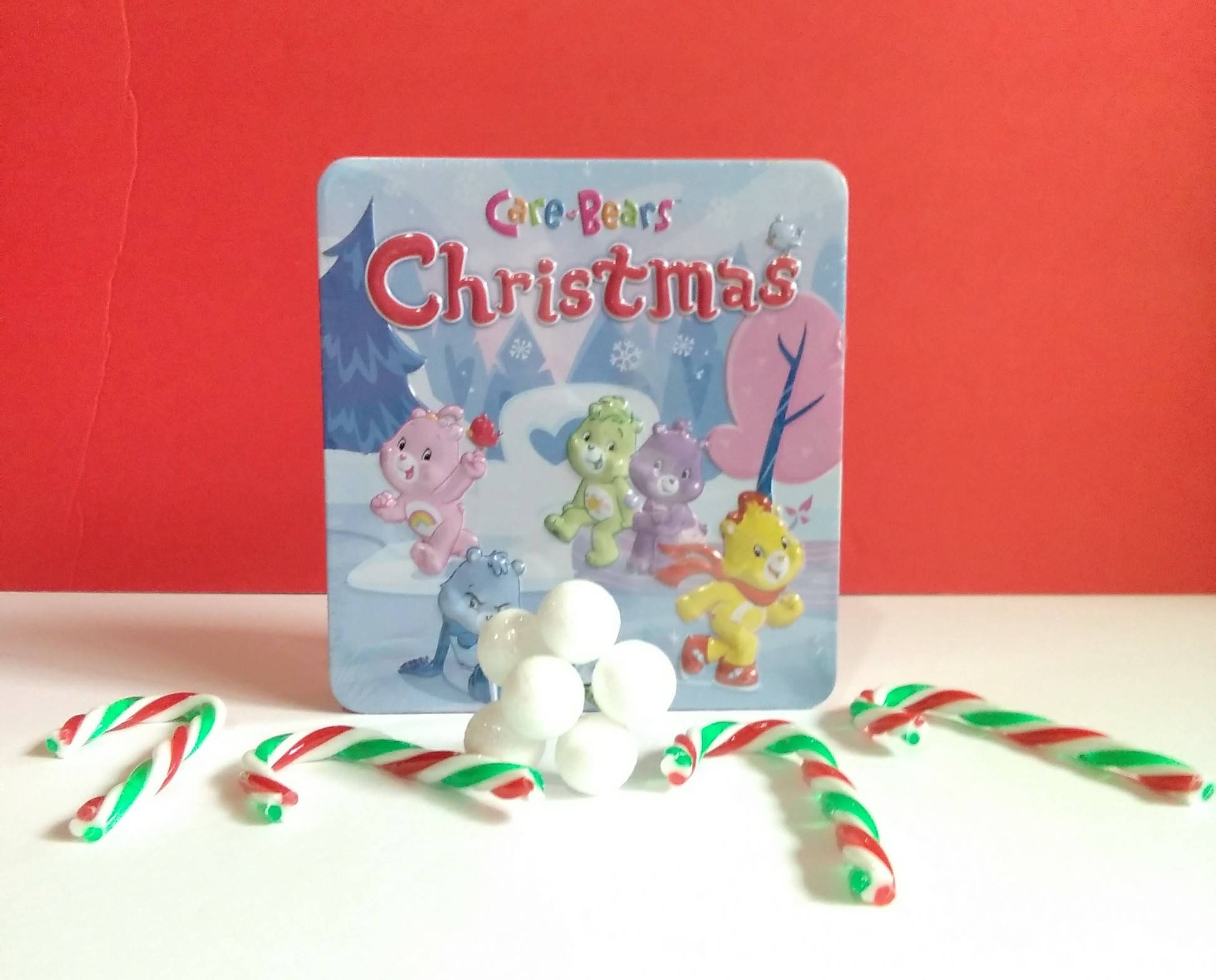 Care Bears レトロ　雑貨　クリスマス Vintage Care Bears Holiday Christmas Card Rainbow Tree 1983
