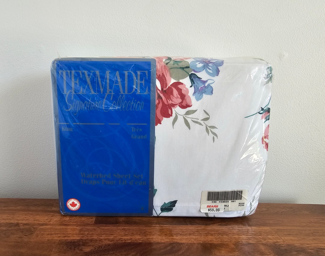Vintage King Size Waterbed Sheet Set/vintage New in Package Texmade