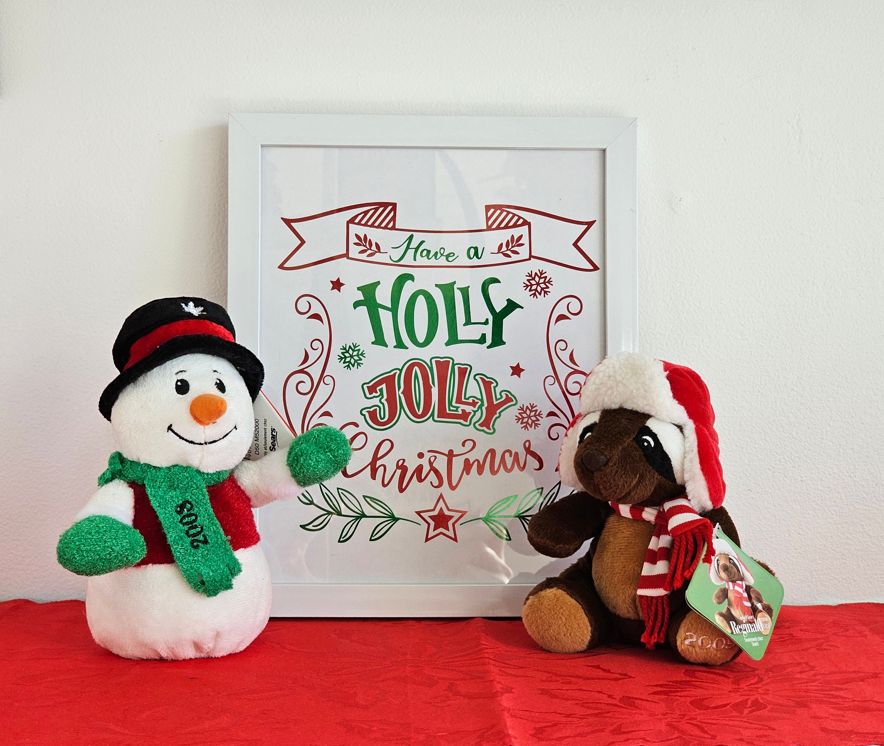 Vintage Sears Christmas Plush Animals for Charity/snowball 2008