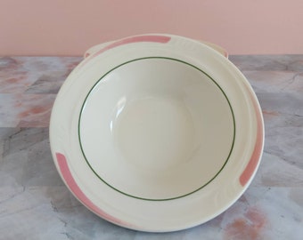 Vintage Oneida Espree Pink And Green Accent Dessert Fruit Bowls/ Vintage Oneida Restaurant Dishes