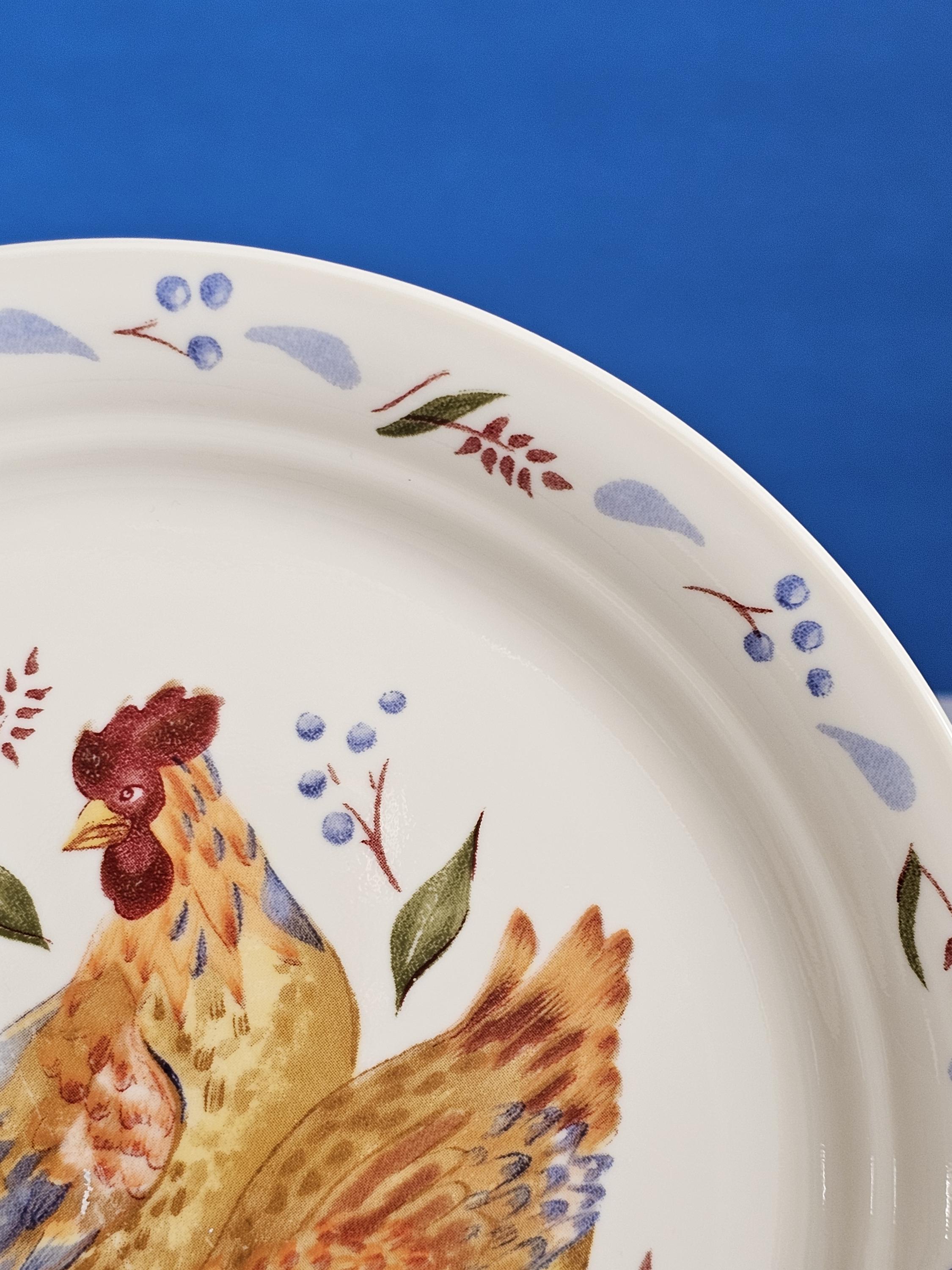 Corelle Rooster Bread Dessert Plates/corelle Country Morning Lunch ...