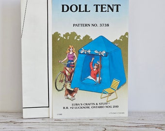 Vintage Fashion Doll Tent, Uncut Pattern, Fashion Doll Tent, Luba's Crafts And Stuff Play Tent Pattern