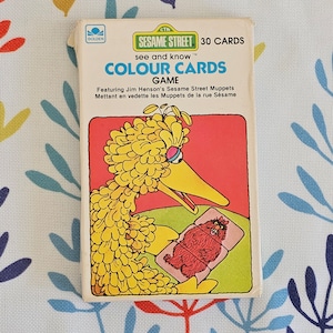Cartes flash éducatives couleur Sesame Street vintage/cartes d'apprentissage vintage Muppet/atelier de télévision pour enfants