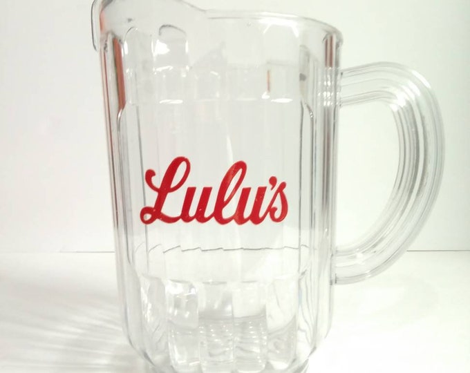 Reservedlulu's Roadhouse Beer Pitcher/world's Longest Bar/best Bar in Kitchener, On/lulu's
