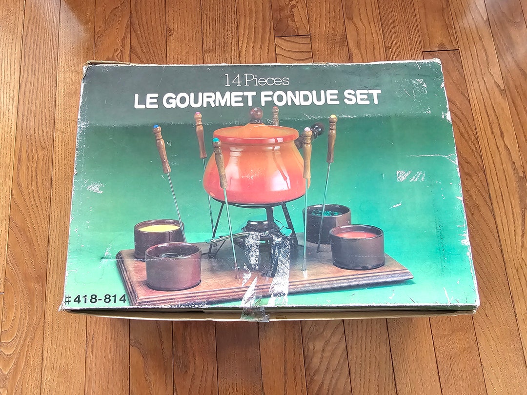 Vintage Fondue Set/vintage Red Fondue Set New in Box Etsy