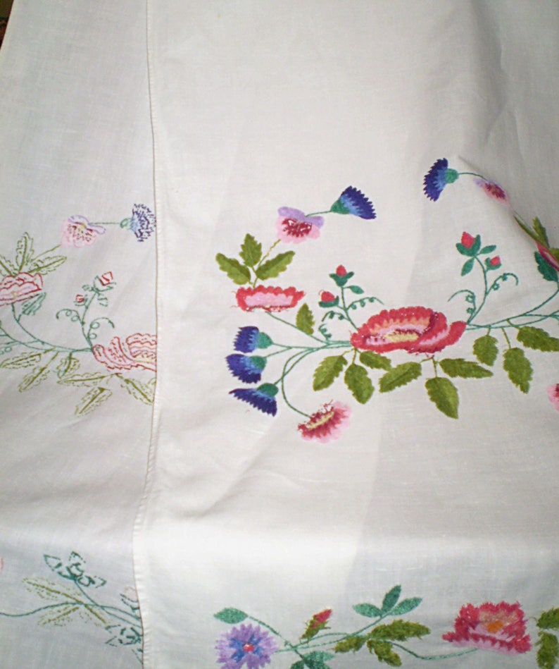 Vintage Ukrainian Rushnyk Embroidered Towel Satin Stitch - Etsy