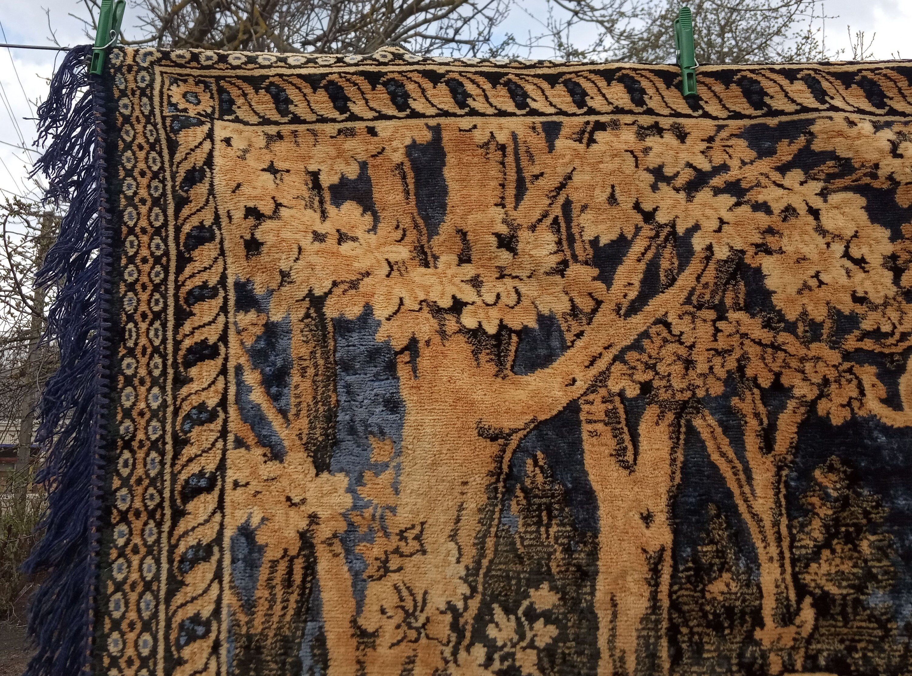 Vintage Velvet tapestry Vintage Carpet Woven tapestry Etsy