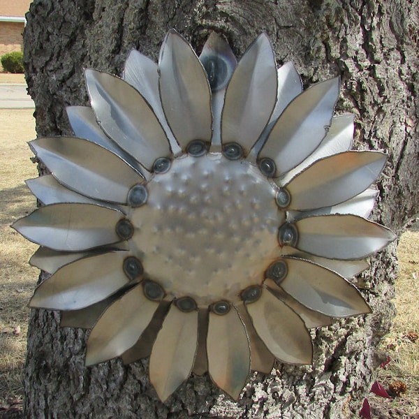 Sunflower made of Steel, 17" Hanging, Made in Minnesota, USA