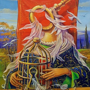Surrealistic Painting: Motherhood, Giclée