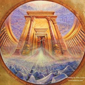 Third Jerusalem Temple Painting: Isaiah&#39;s Prophecy, Jewish Art Print
