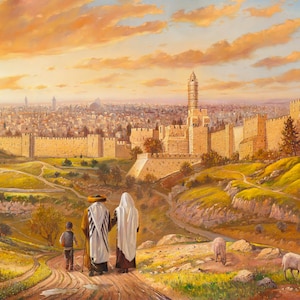 Willkommen in Jerusalem, Fine Art Poster, Größe 20x30, 24x36 oder 32x48 Zoll