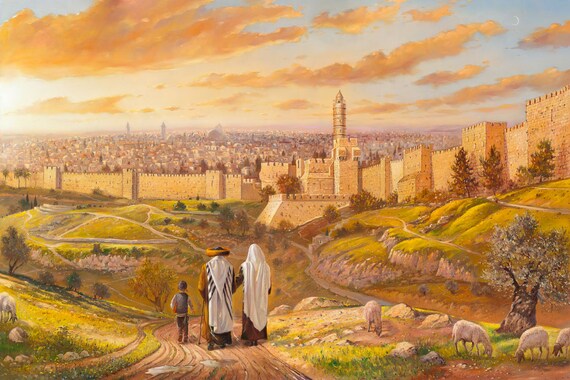 Welcome to Jerusalem, Fine Art Poster, Size 20x30, 24x36 or 32x48 inches