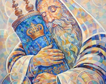 Continuity of Israel Generations Art – Color Neo-Cubism Judaica Print