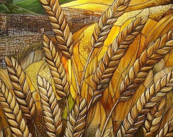 Wheat Fields Golan Heights Art – Seven Species Israel Landscape (Canvas, Metal, Acrylic)