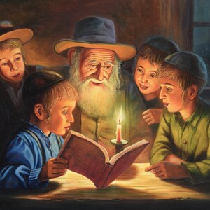 Esther and Mordecai Giclée Print: Judaica Fine Art on Canvas or Metal