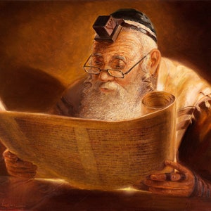 Palabras de Vida. Pintura Judía, Arte Judaico, Giclée