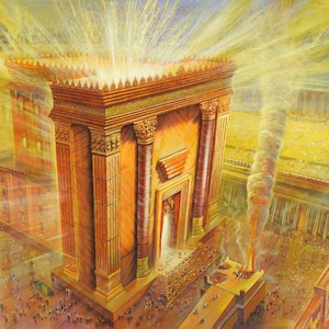 Jerusalem Temple Art Poster: Alex Levin Fine Art Print