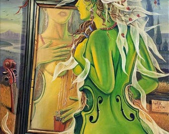 Ewige Schönheit und Harmonie – Surrealistische Wandkunst, Leinwand gerahmt, Metalldruck oder Acrylglas