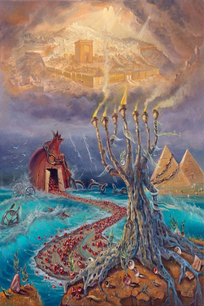 Surreal Jewish Exodus Poster - Cultural Wall Art, 20x30 Inches - Etsy